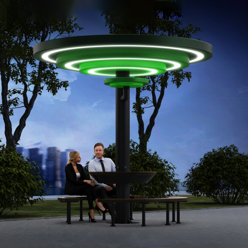 Waiting Bus Shelter Solar Bench ZEMSO-ZY-0011