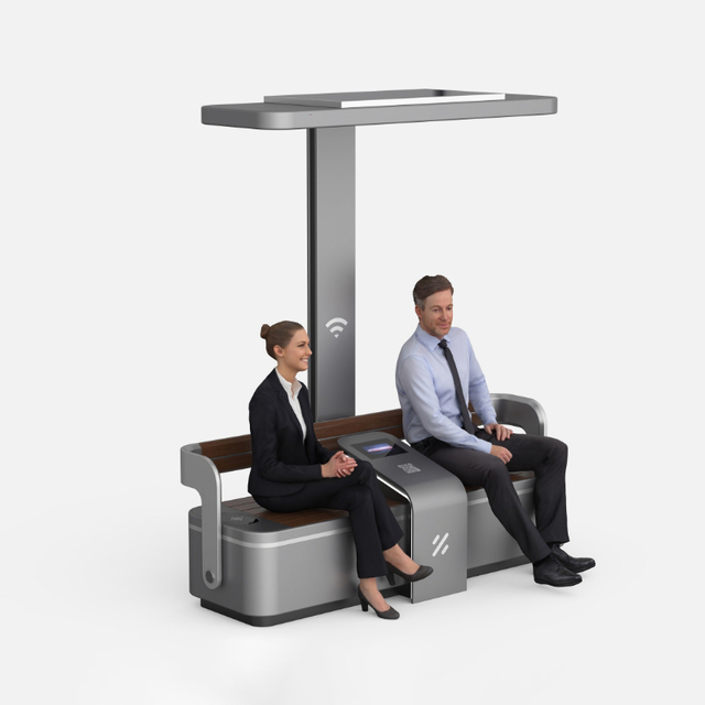 Waiting Bus Station Smart Solar Bench ZEMSO-ZY-0013