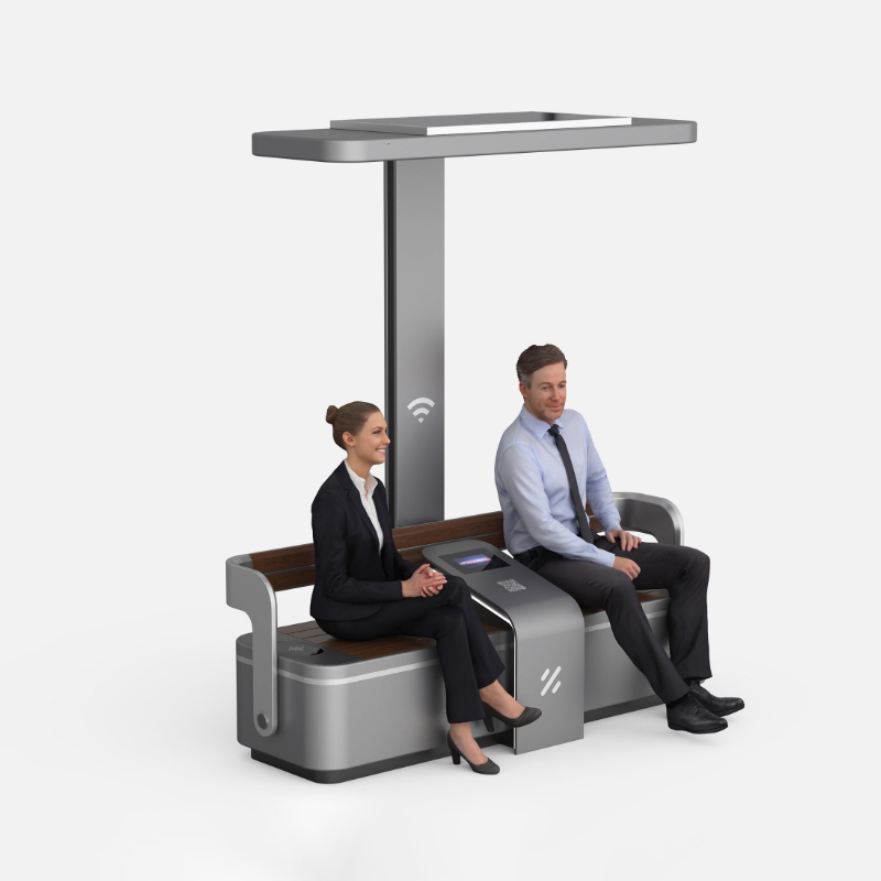 Waiting Bus Station Smart Solar Bench ZEMSO-ZY-0013