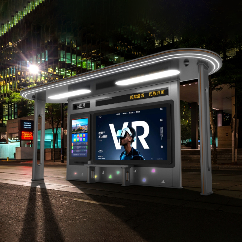 Metal Bus Stop Shelter-ZEMSO-HCT-0093