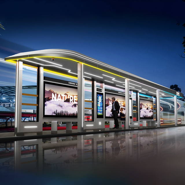 Smart City Metal Bus Shelter-ZEMSO-HCT-0062