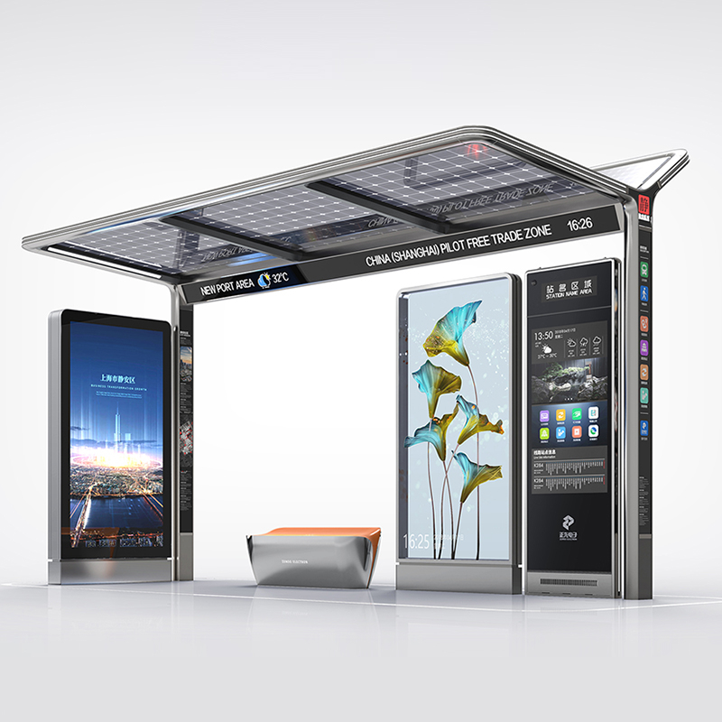  Metal Bus Stop Shelter-HCT-0128