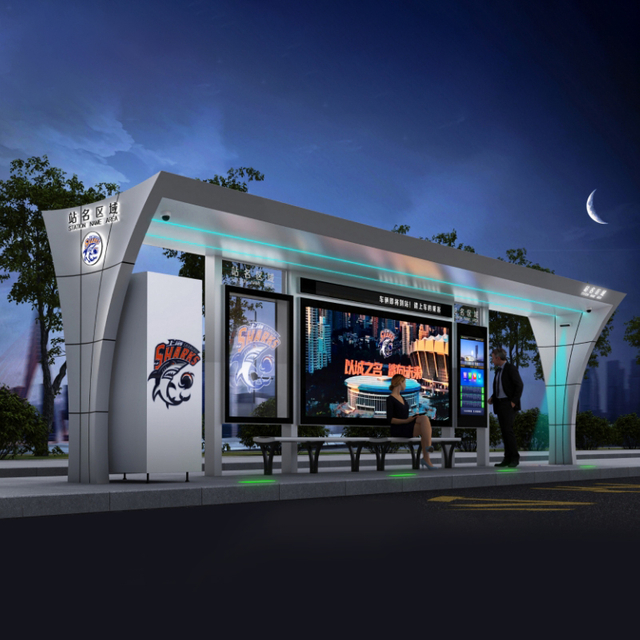 Metal Bus Stop Shelter-HCT-0067