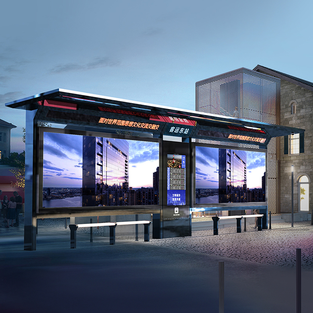 Metal Bus Stop Shelter-HCT-0132