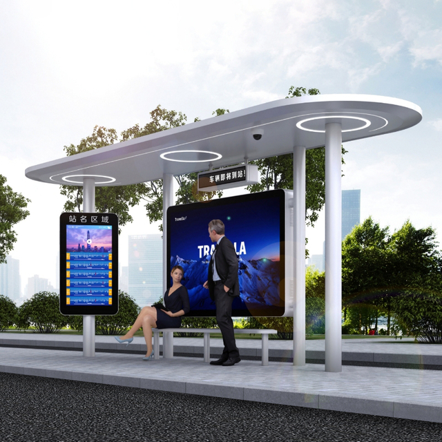 Intelligent Bus Stop with Solar Panels-ZEMSO-HCT-0084