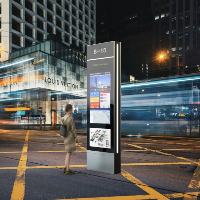 Outdoor LCD Electronic Bus Stop Display Screen ZEMSO-DZZP-0029