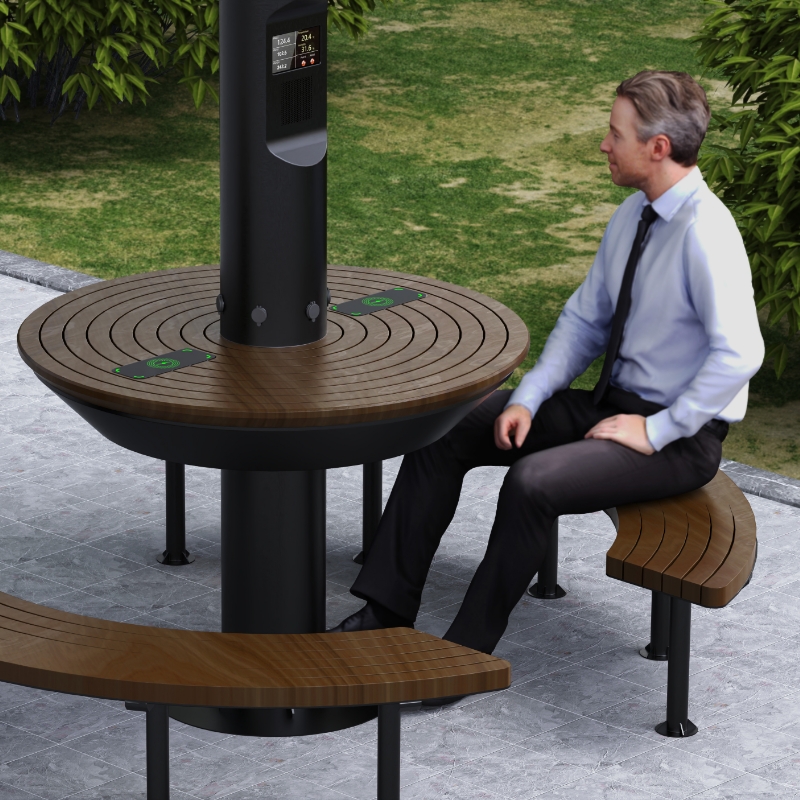 Waiting Bus Shelter Solar Bench ZEMSO-ZY-0011
