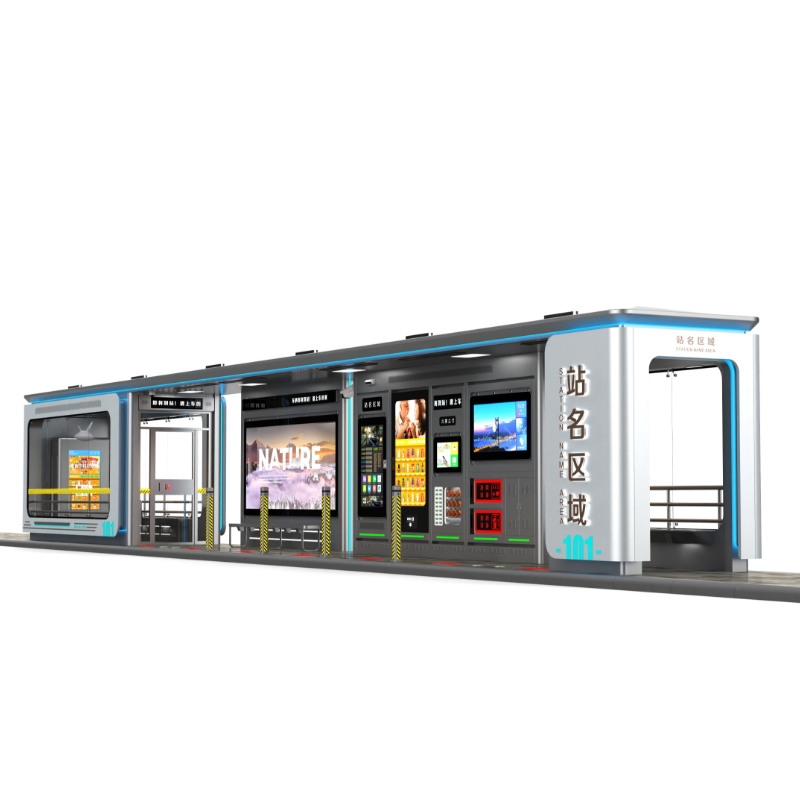 Outdoor Metal Bus Shelter Station-ZEMSO-HCT-0009