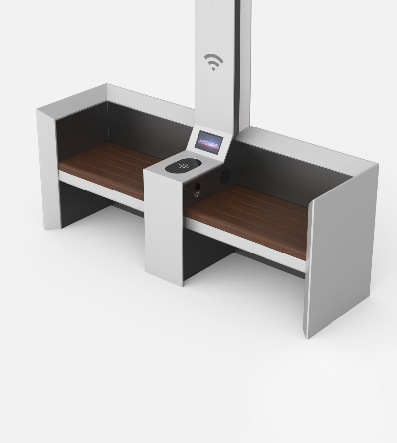 Modern Design Waiting Bus Solar Bench ZEMSO-ZY-0014