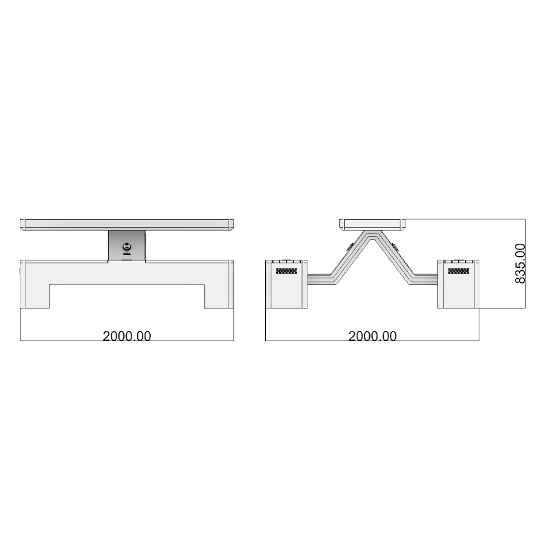 Outdoor Solar Charging Bench for Public Spaces ZEMSO-ZY-0005
