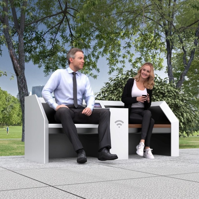 Eco-Friendly Solar Bench for Parks and Public Spaces ZEMSO-ZY-0004