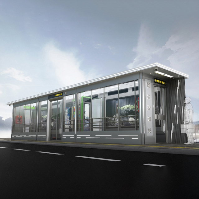 Outdoor Furniture Metal Bus Shelter-ZEMSO-HCT-0091