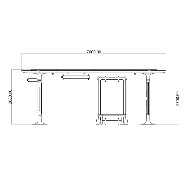Stainless Steel Bus Stop Shelter-HCT-0102