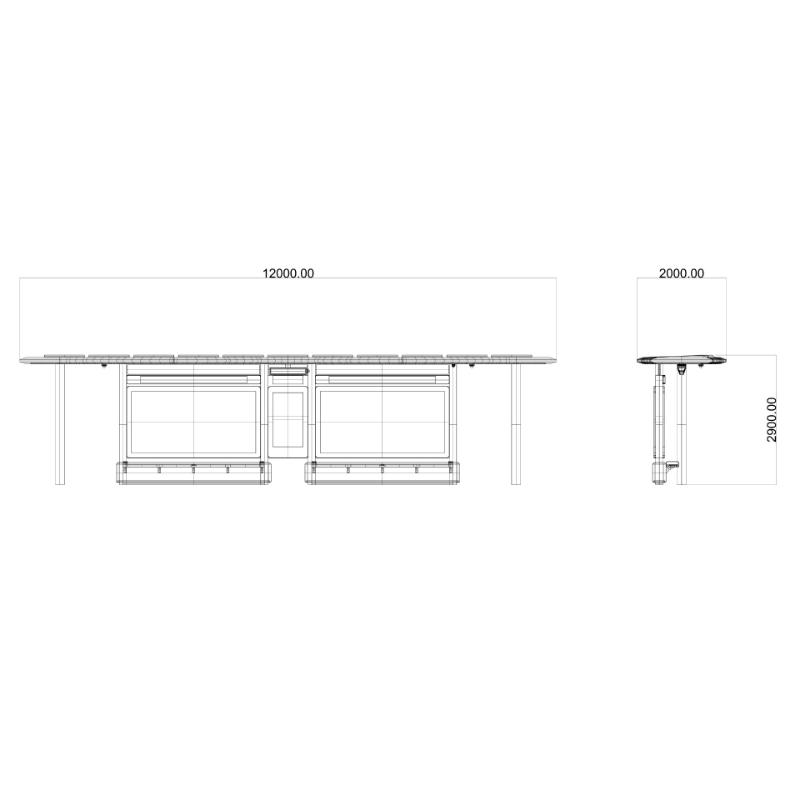 Bus Shelter with Bench-ZEMSO-HCT-0065
