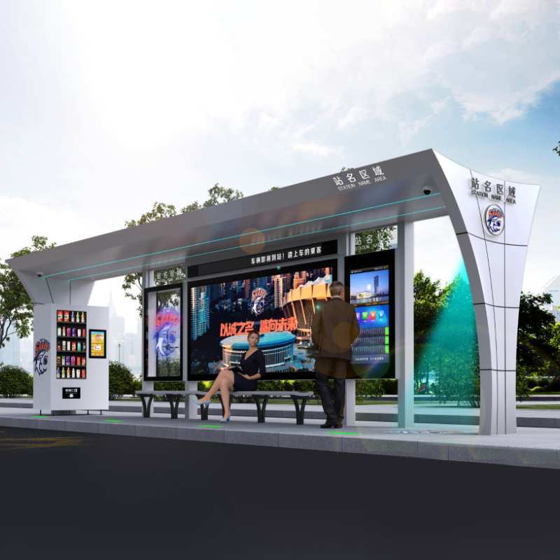 Metal Bus Stop Shelter-HCT-0067