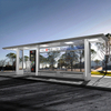 Classic Galvanized Steel Bus Shelter-HCT-0101