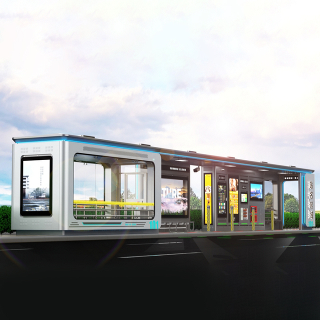 Outdoor City Furniture Smart Bus Shelter-ZEMSO-HCT-0009