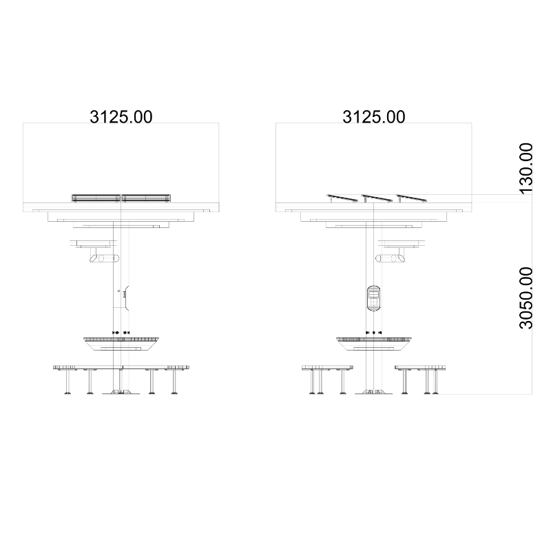 Waiting Bus Shelter Solar Bench ZEMSO-ZY-0011