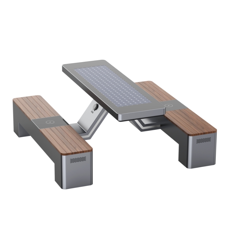 Outdoor Solar Charging Bench for Public Spaces ZEMSO-ZY-0005