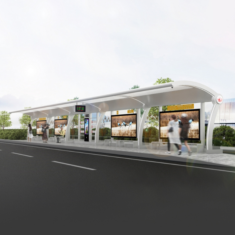 Bus Stop Shelter with Bench-ZEMSO-HCT-0064