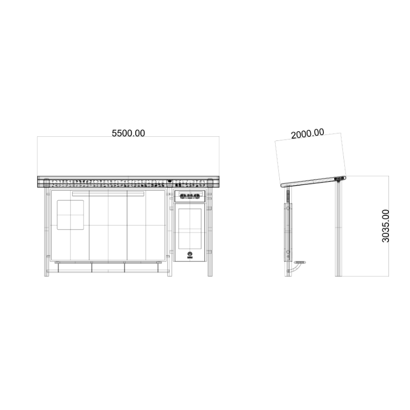 Metal Carved Bus Shelter-HCT-0070