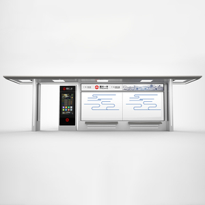 Classic Galvanized Steel Bus Shelter-HCT-0101
