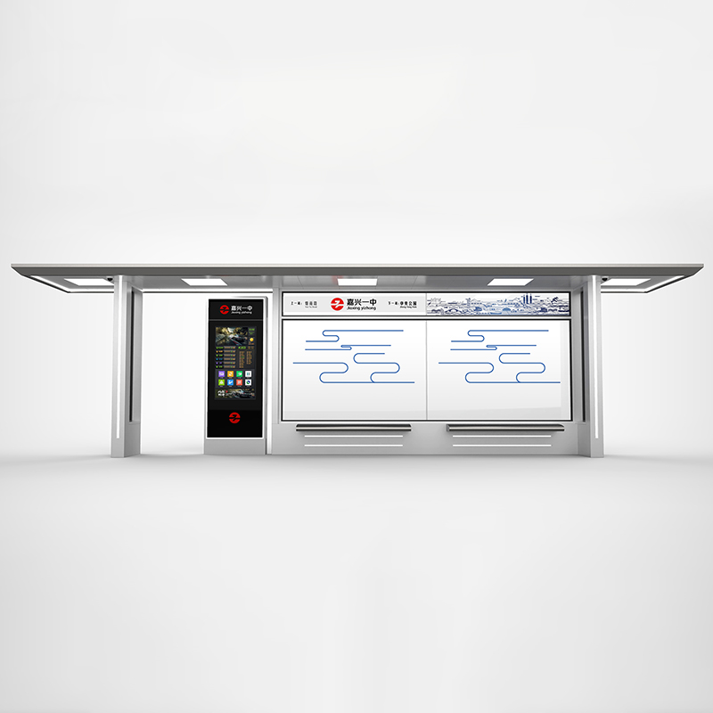 Classic Galvanized Steel Bus Shelter-HCT-0101