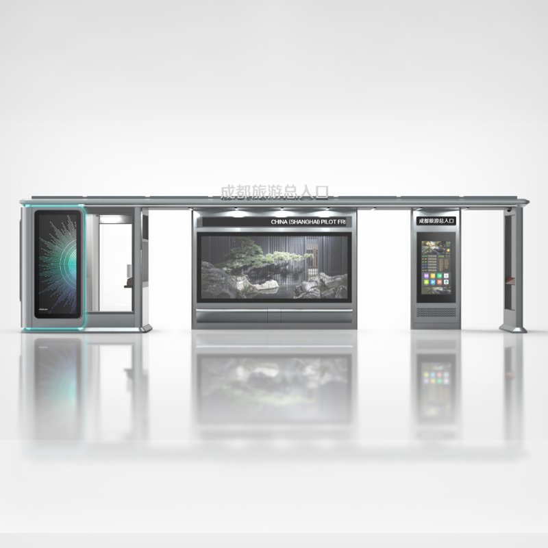 Outdoor City Furniture Stainless Steel Bus Shelter-ZEMSO-HCT-0006