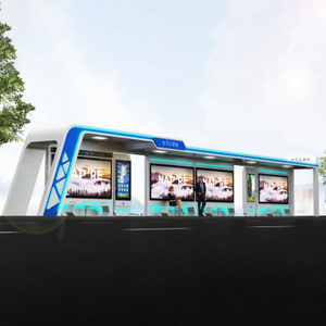 Outdoor Smart Metal Bus Stop Shelter-ZEMSO-HCT-0039