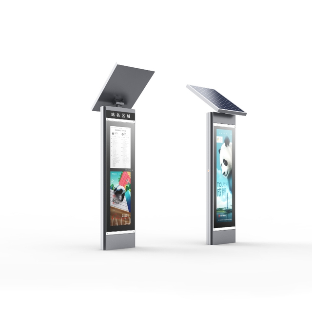 Outdoor Solar LCD Bus Stop Digital Signage ZEMSO-DZZP-0007