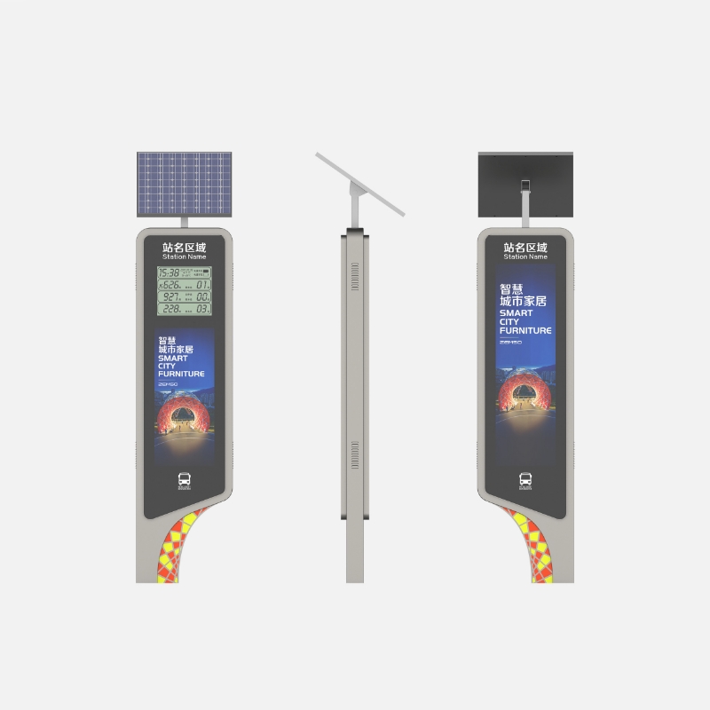 Outdoor Solar Bus Stop Digital Display ZEMSO-DZZP-0006