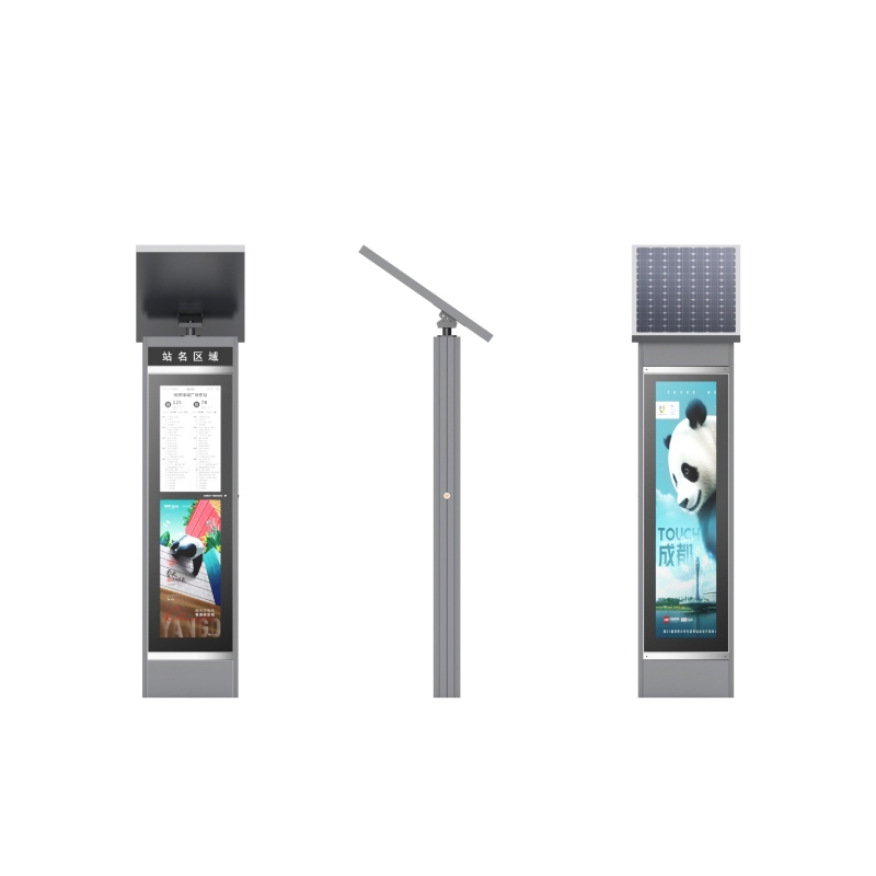 Outdoor Smart Solar LCD Screen Bus Stop Signage ZEMSO-DZZP-0026