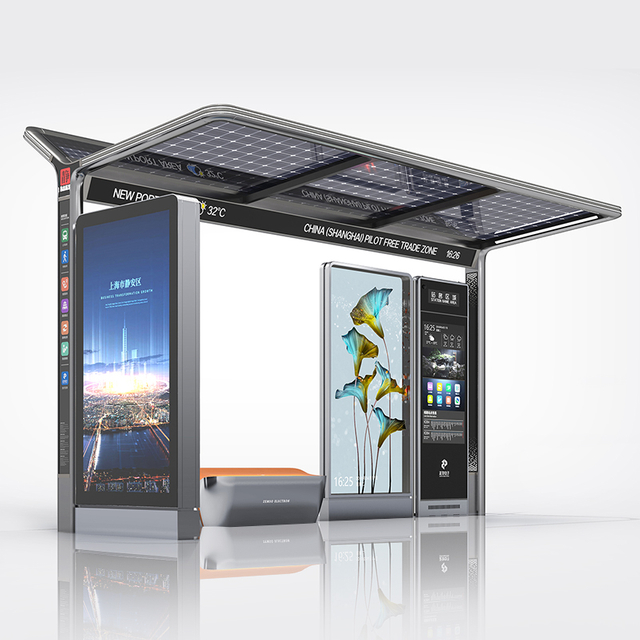  Metal Bus Stop Shelter-HCT-0128