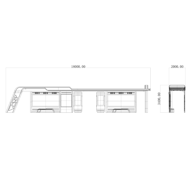 Outdoor City Furniture Smart Bus Stop-ZEMSO-HCT-0019