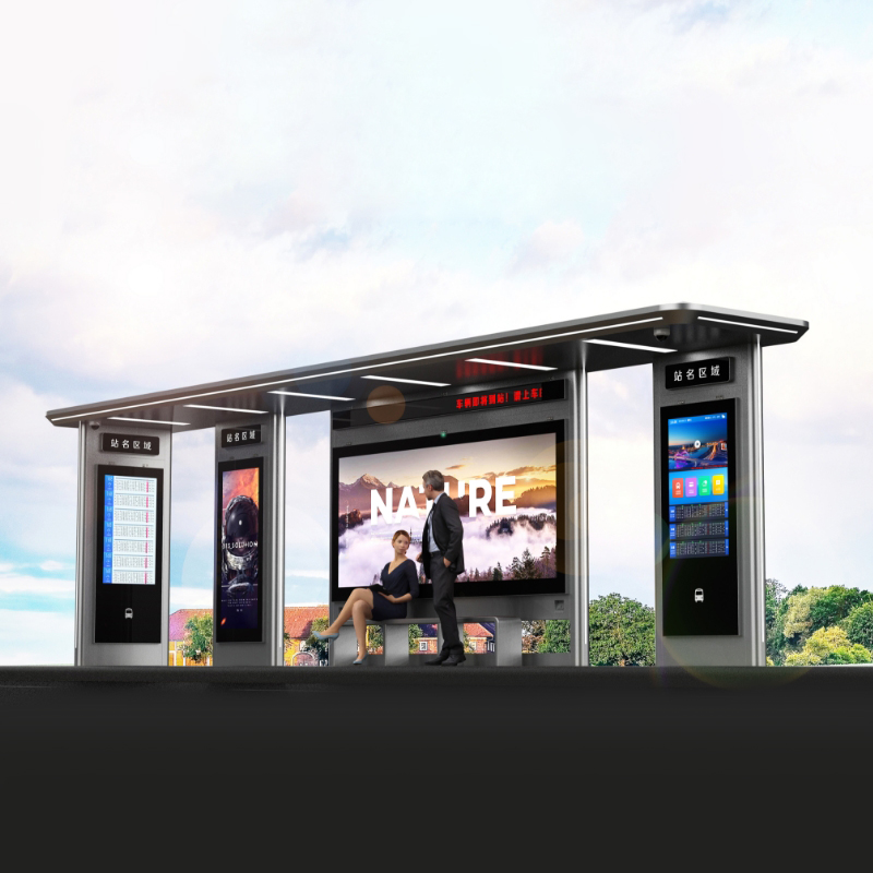 Outdoor Smart Metal Bus Stop Station-ZEMSO-HCT-0008