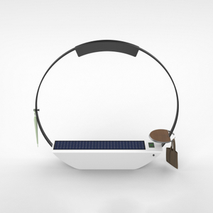 Park Courtyard Mobile Phone Charging Table with Solar Panels Canopy ZEMSO-ZY-0012
