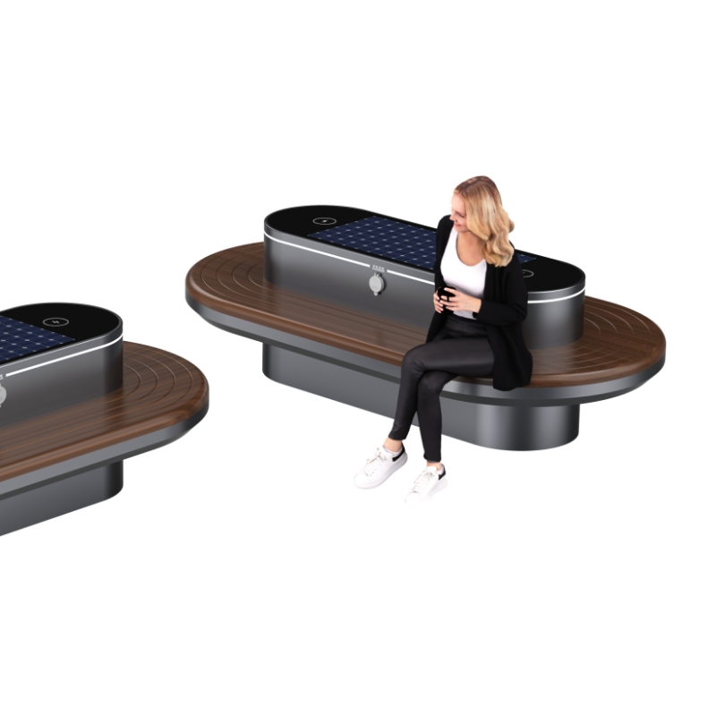 Solar-Powered Smart Bench with USB Charging ZEMSO-ZY-0002