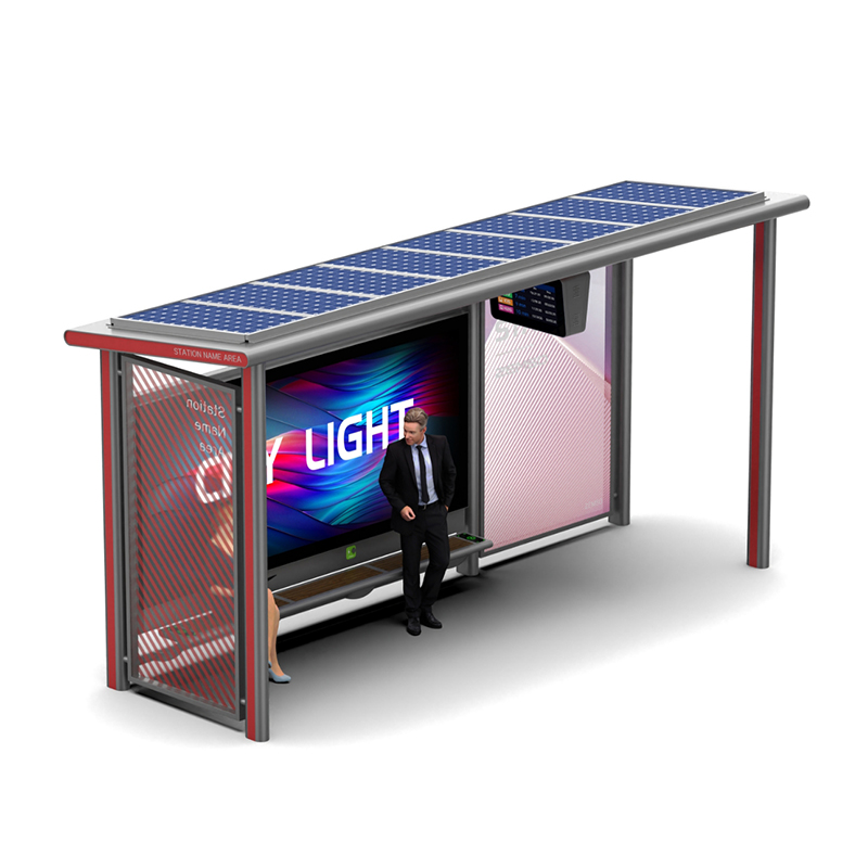 Metal Bus Stop Shelter Design-HCT-0069