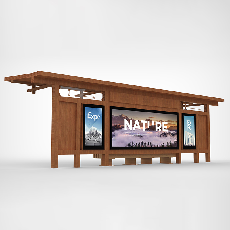 Modern Solar Bus Stop Shelter-HCT-0107