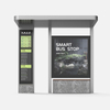 Outdoor Modern Bus Stop Shelter-HCT-0121