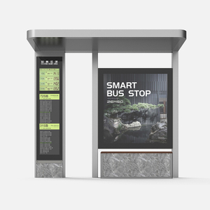 Outdoor Modern Bus Stop Shelter-HCT-0121