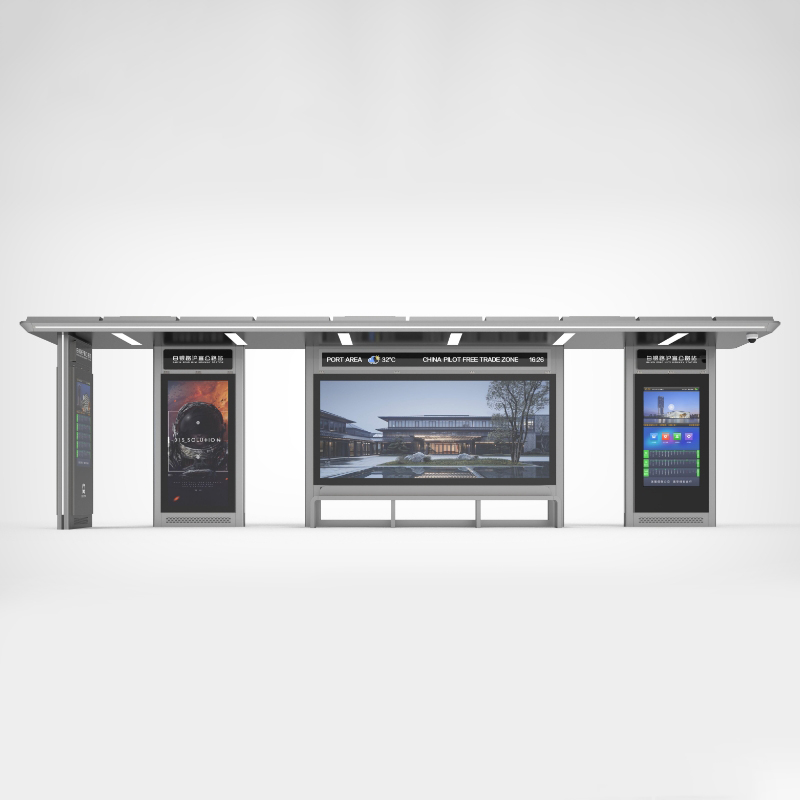 Outdoor Steel Structure Bus Shelter-ZEMSO-HCT-0002