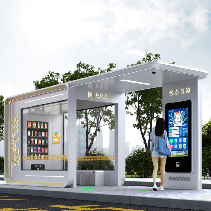 Modern Modular Smart Bus Shelter ZX-BS-003