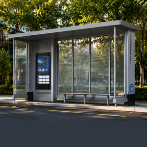 Outdoor Smart Public Transit Bus Shelter ZX-BS-010