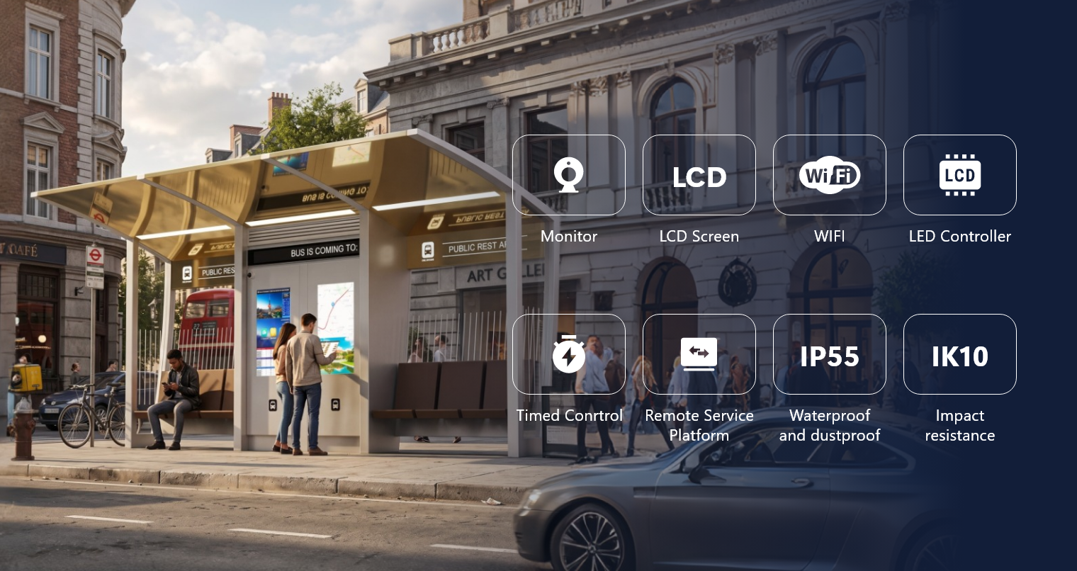 Advanced Intelligent Solar Bus Kiosk ZX-BS-006_7