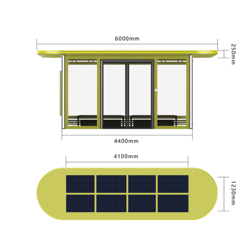 Intelligent Urban Smart Bus Shelter ZX-BS-005