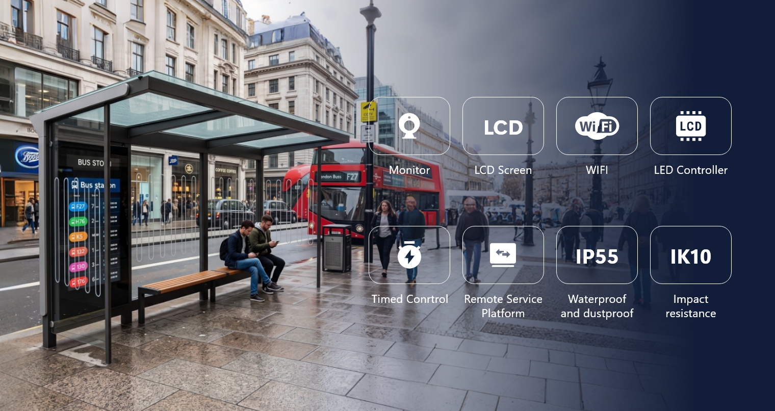 Intelligent Urban Bus Shelter ZX-BS-009_10