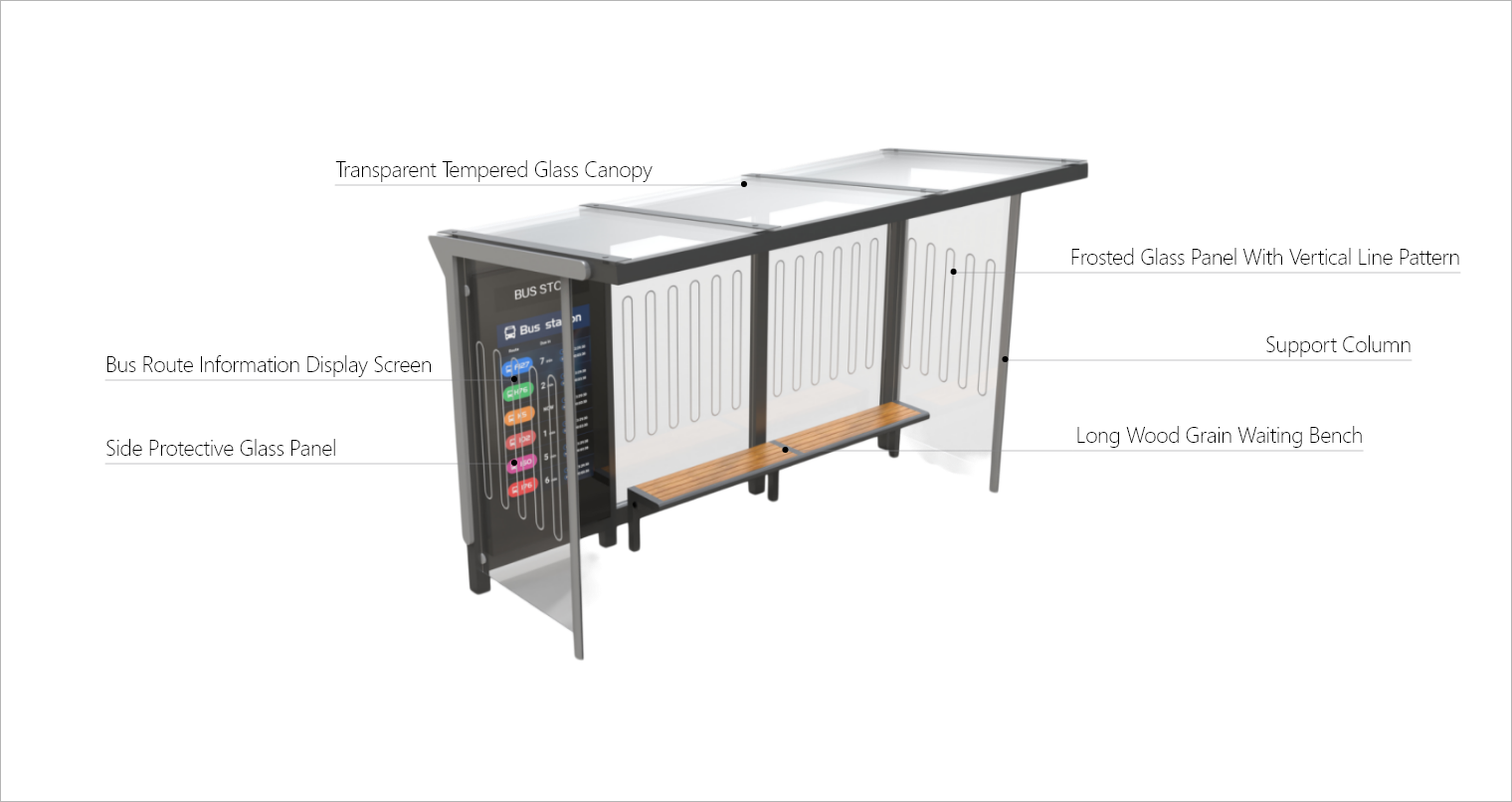 Intelligent Urban Bus Shelter ZX-BS-009_9