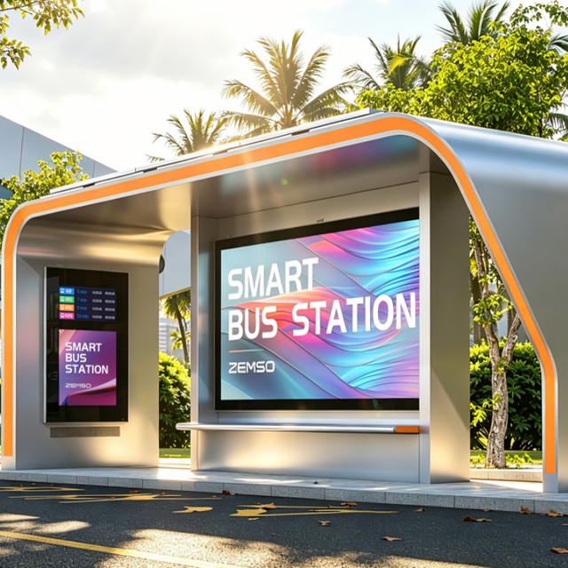 Outdoor Intelligent Bus Shelter -ZX-BS-002